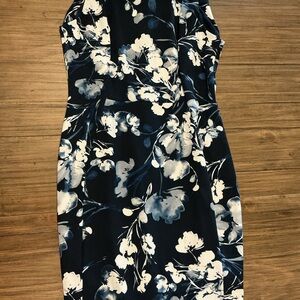 Calvin Klein Dress in Navy and White Floral